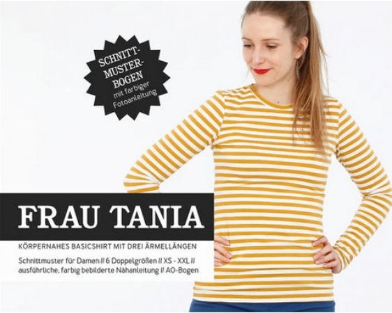 FRAU TANIA • körpernahes Basicshirt, PAPIERSCHNITT